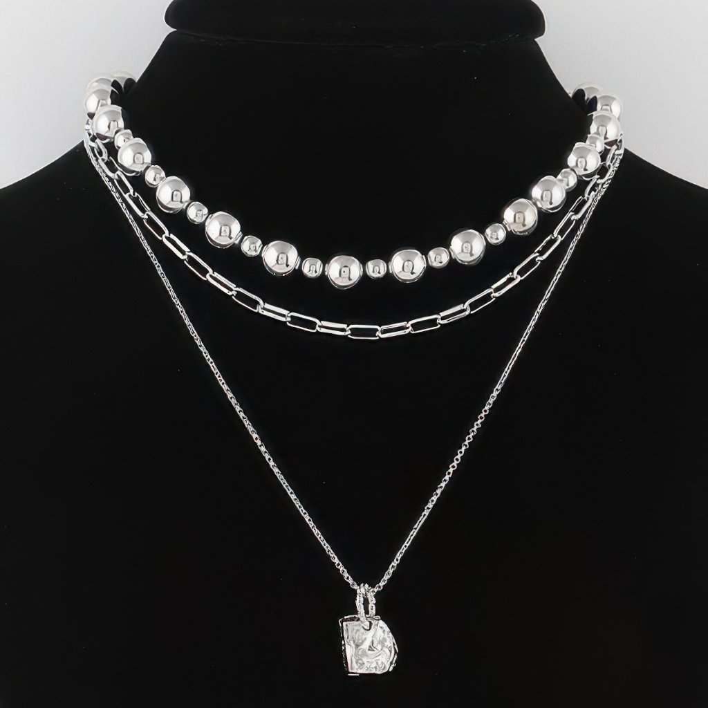 Multi Beaded Chain Necklace 32$